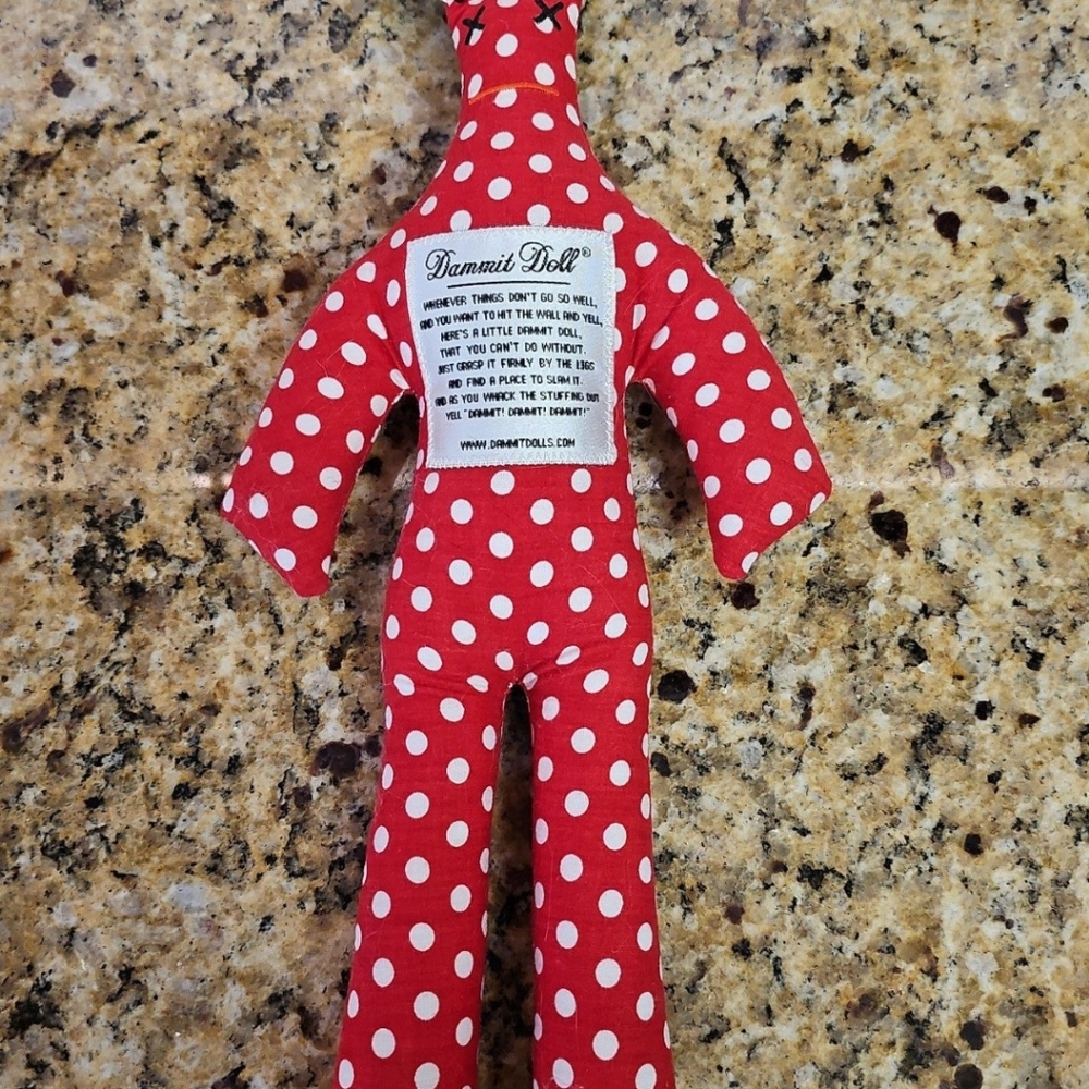 Red and White Polka Dot Doll with Accessories